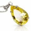Yellow Topaz Pendant 73.2 Ct Pear 925 Sterling Silver Gemstone Jewelry Gift