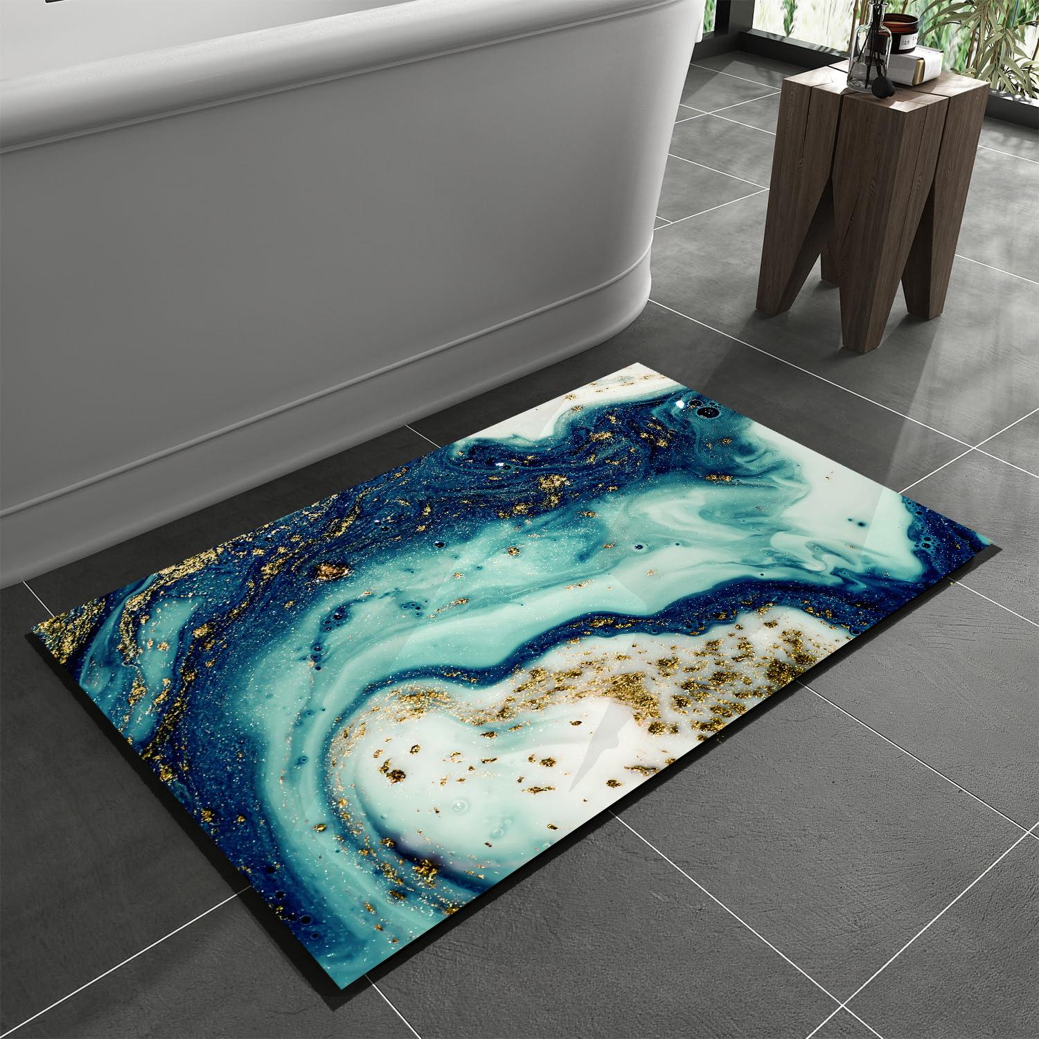 

Розкішний кухонний килимок із сірого мармуру, м’який потовщений кухонний килимок, водонепроникний, протиковзкий, маслостійкий, килимок для підлоги. 40*50CM