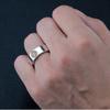 Adjustable Open Ring Men Women Sterling Retro Geometric Infinity Wheel Design Handmade Statement Jewelry