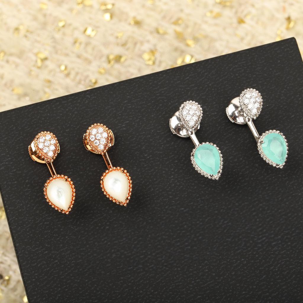 2023 New Vintage Water Drop Diamond Earring for Women Luxury Jewelry Designer Eardrop Fashion Party 925 Silver Stud Earrings