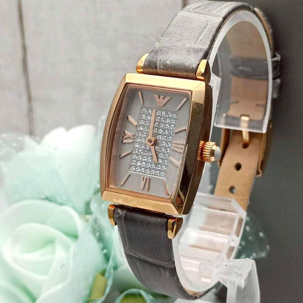 Used Working item with box Armani wristwatch ladies