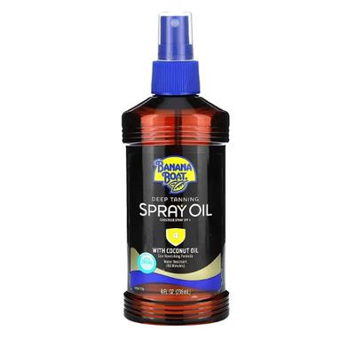 Deep Tanning Spray Oil Waterproof Contains Coconut Oil 236ml