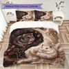 Vintage Guinea Pig Pattern Bedding uilt Set uilt Cover Pillowcase Home Decoration Birthday Gift (1 * duvet cover + 2 * pillowcase without core)
