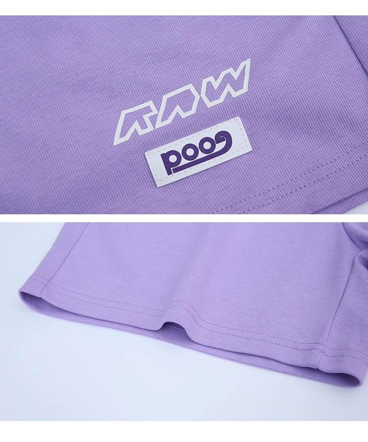 Girls' Summer 2025 Fashion Sports Set: Stylish Short Sleeve and Shorts for Big Girls