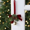 Cross-border Christmas Bell Pendant: Festive Tree Decoration with Velvet Bow