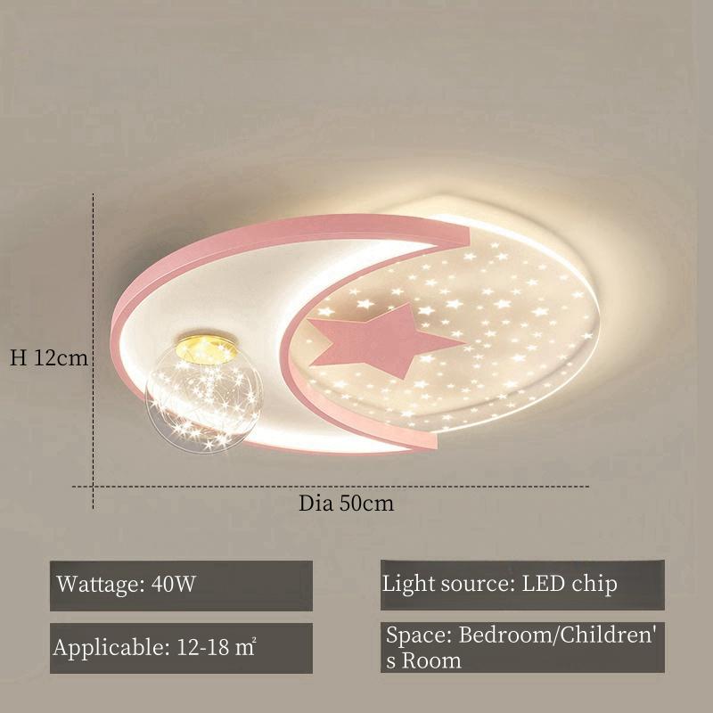 Children's Room LED Ceiling Light Nordic Luxury Starry Sky Bedroom Light Cute Girl Boy Baby Room Nursery Home Decoration Light