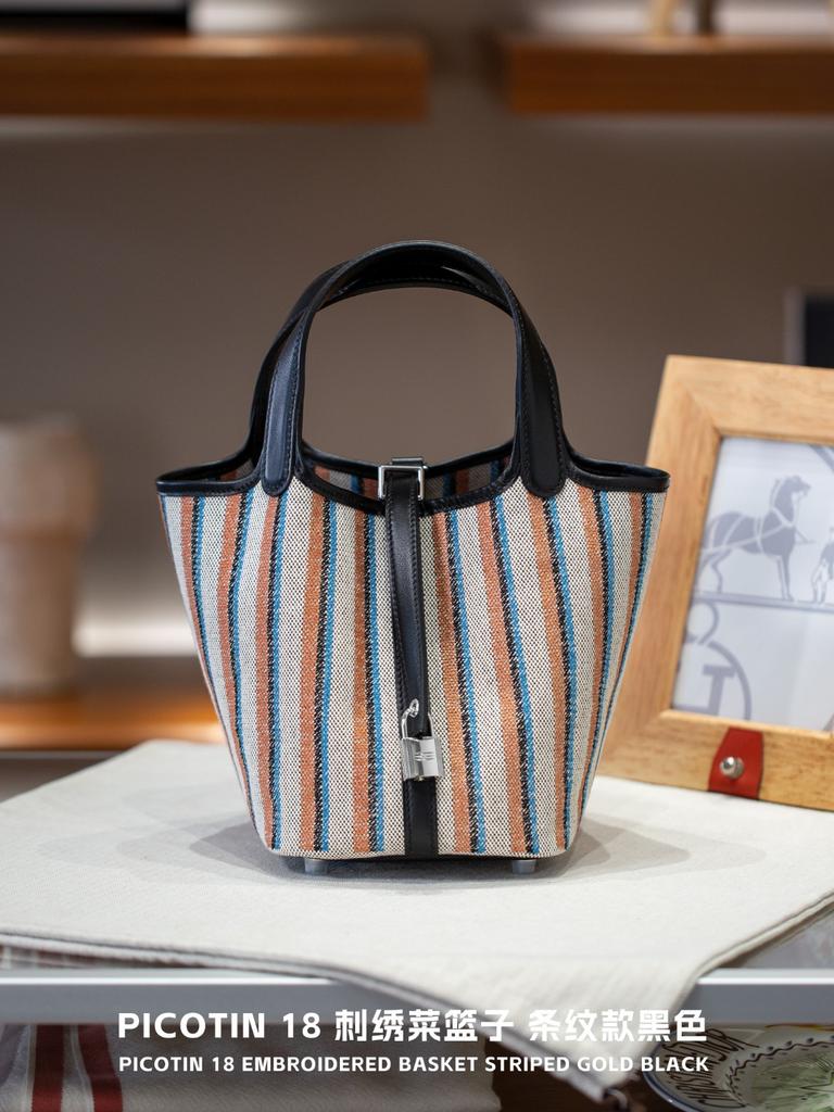 Picotin18 Handgenähte Rindsleder Tragetasche Vielseitige Allround-Damentasche