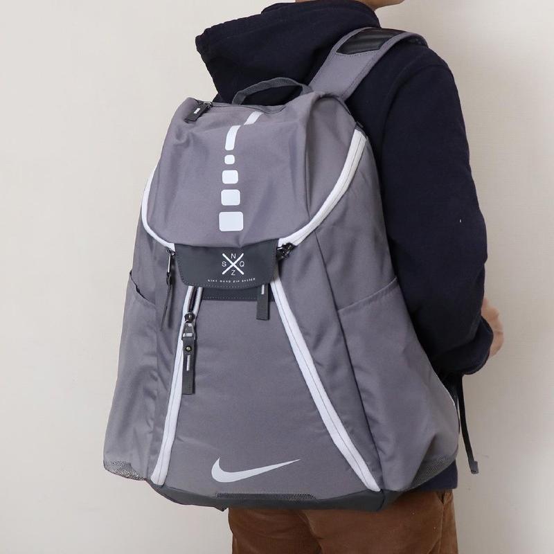 Nike Polyester Backpack Unisex Gray/Purple Casual DM0399-041