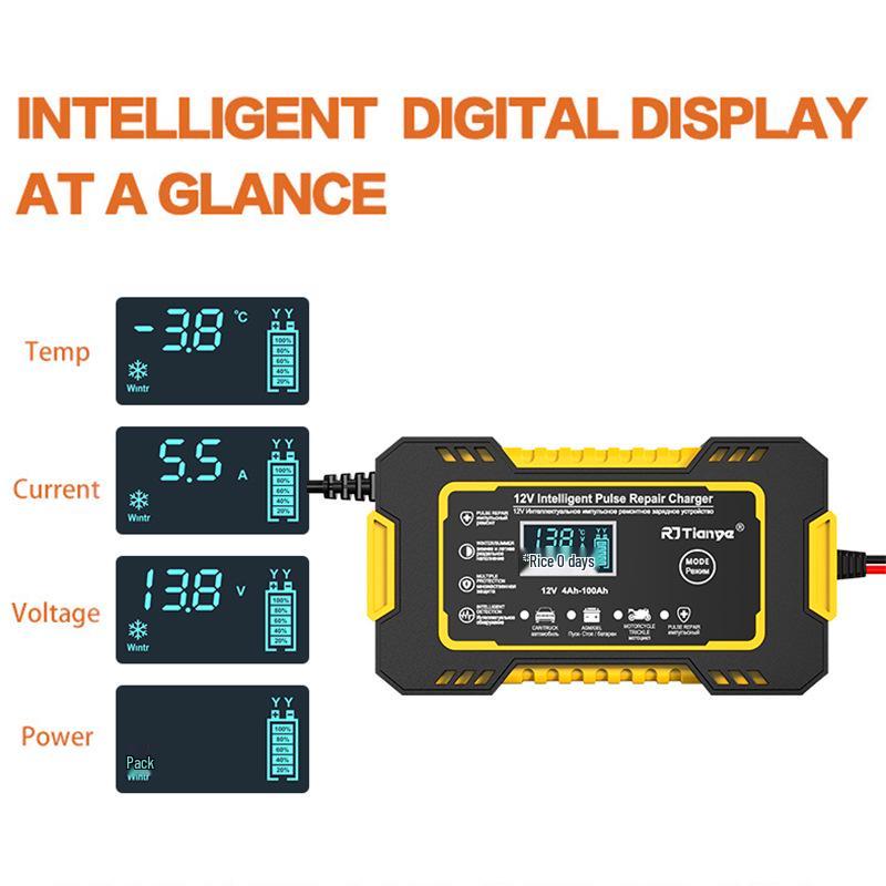 12V 6A Car and Motorcycle Battery Charger