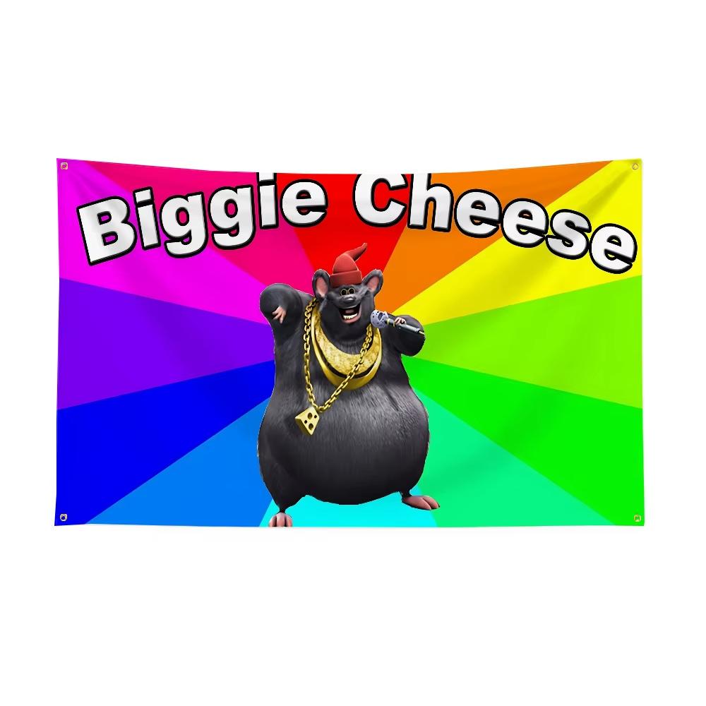 

Biggie Cheese Advertising Flag Outdoor Decorations Funny Flags for Bedrooms Home Decor Items Garage Decoration Banners Pirate 74x94cm(29x37in)