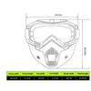 Detachable Anti-fog Mask Goggles Helmet Goggles for Riding Ski Motorcycle