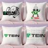 Logo T-Tein Cushion Cover Plush Fabric Soft Double-Sided Printed Invisible Zipper Sofa Pillow Case Home Decor
