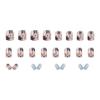 Vintage Blue Floral Square Wearable Nail Art Tips - 24 Pieces