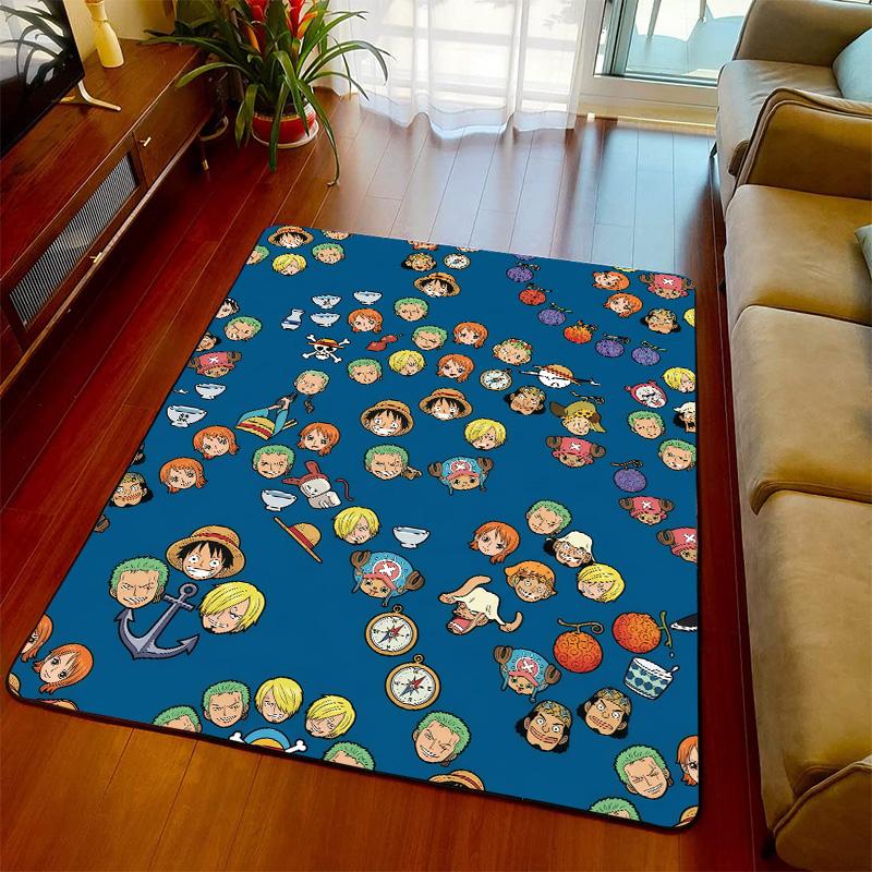 One Piece Anime Carpet Rug Soft Floor Mat Anti Slip Base for Bedroom Living Room Home Decor -QJY 60x90cm
