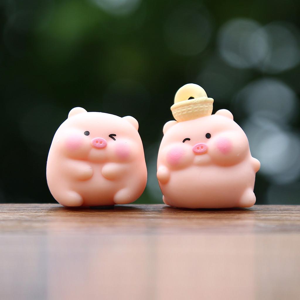 Cartoon Lucky Pig Pvc Action Figures Collectible Figurine For Collectors And Giftgiving