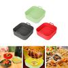 Air Fryer Silicone Pot Thick Reusable Silicone Square Air Fryer Liners Baking Tray Liner Paper Air Fryer Basket Baking Utensils
