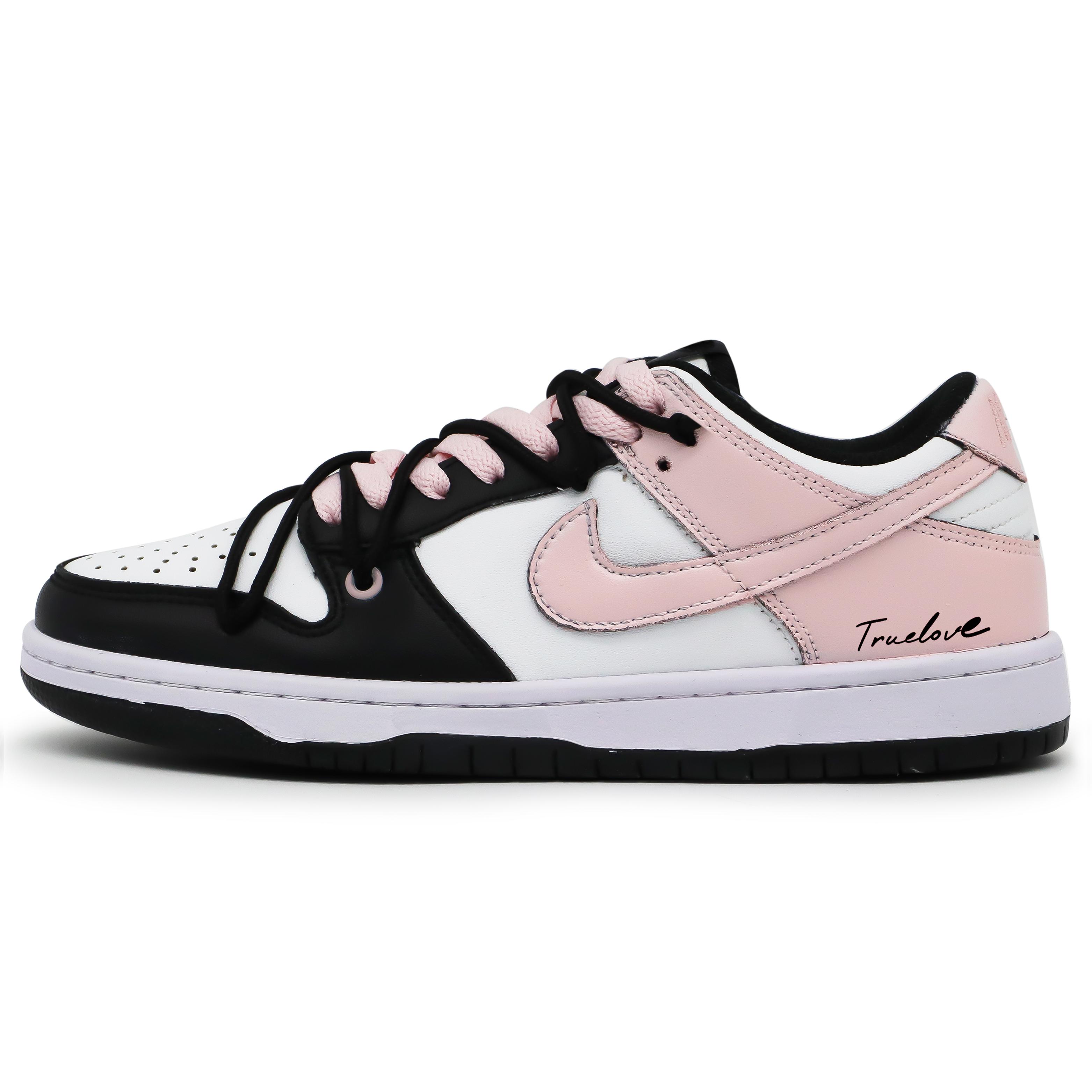 

Nike Dunk Cushioning, Wear Resistant Low top Skateboard Shoes Unisex Black Pink DD1391-100(Team1279-) 35.5