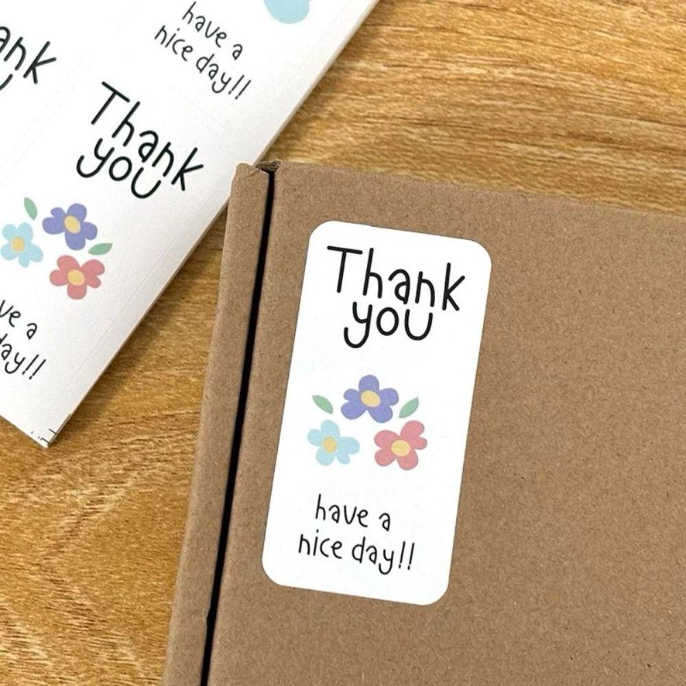 100/200 Pcs Adhesive Sealed Stickers Thank You Decorative Stickers Sealing Decor Labels  Gift Box