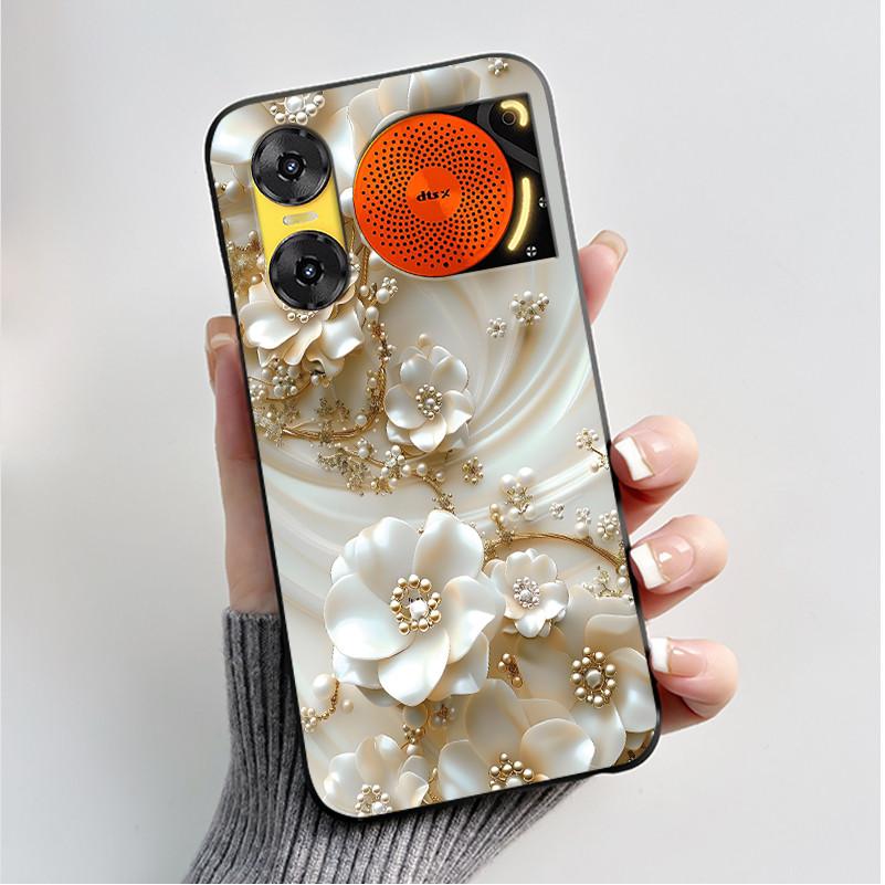 Printing Case For ZTE Nubia Music 2 Music2 Soft Silicone Black Shell For ZTE Nubia Music Z2353 Cover Cute Flower Cartoon Casing