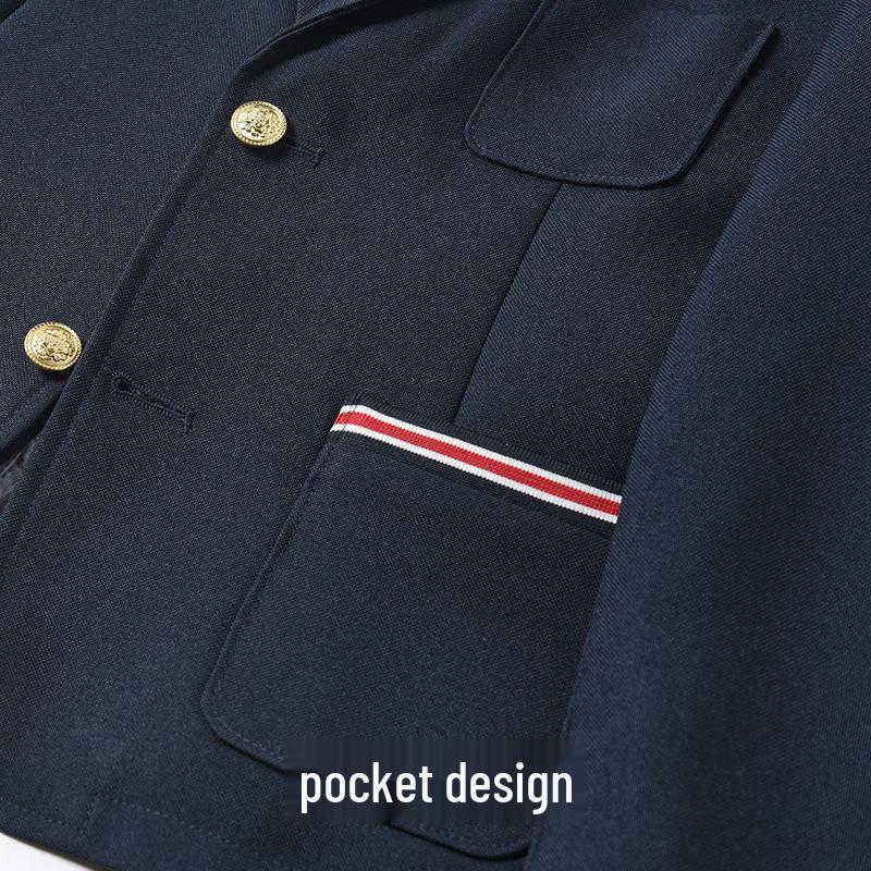 Veste de costume style académie bleu marine pour enfants