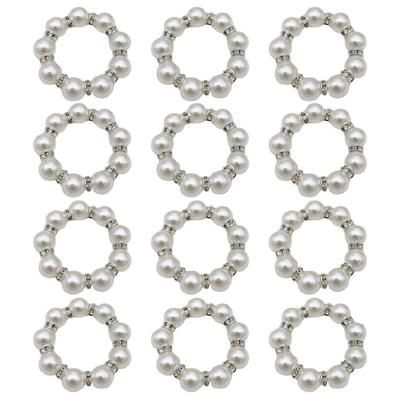 Beautifully Crafted Table Decor with Crystal Features Delicate Napkin Rings