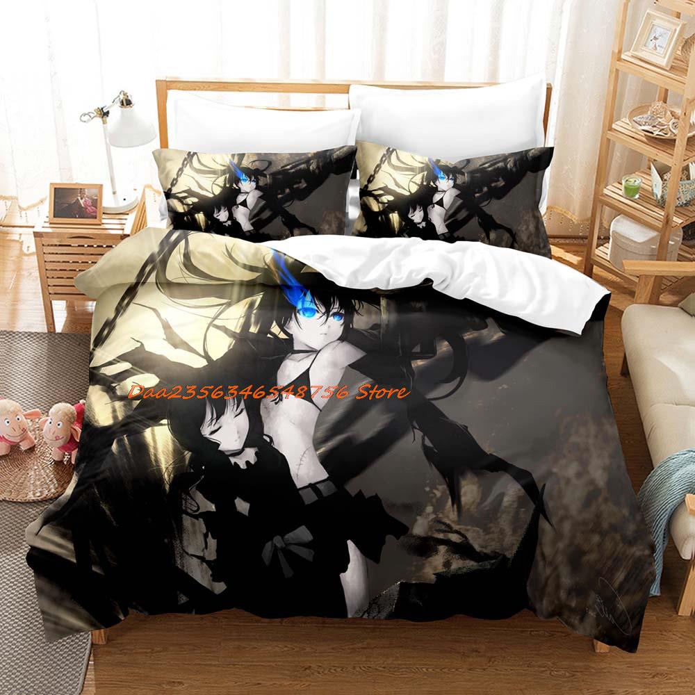 Black Rock Shooter Bedding Set Single Twin Full Queen King Size Bed Set Aldult Kid Bedroom Duvetcover Sets Anime Bed Sheet