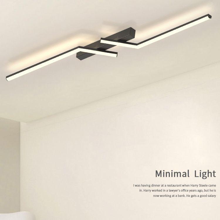 

Современный линейный потолочный светильник для прихожих и гардеробных Black 60cm