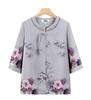 Stylish Summer Set for Women: Chinese-Inspired Short-Sleeve Top and Pants for Middle-Aged and Elderly Ladies