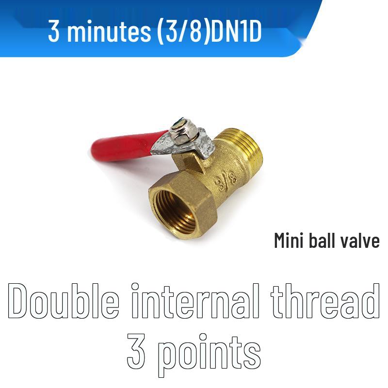 Pneumatic 4-Point Copper Ball Valve Switch for Air Compressor and Water Pipe, Internal/External Thread