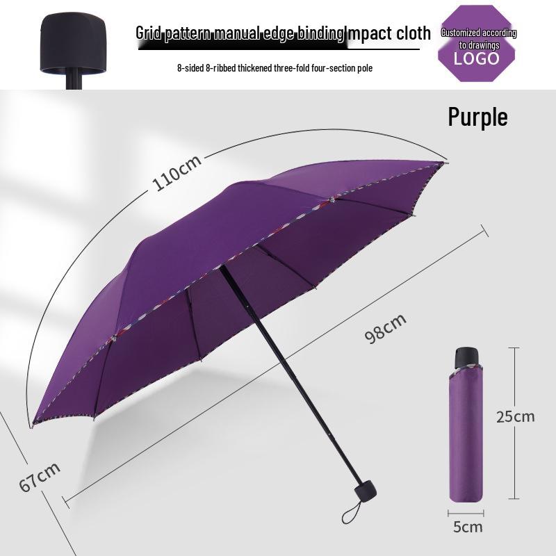 Automatic 60-Rib Folding Umbrella with UV Sun Protection