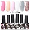 6-Color Nail Polish Glue Set, Popular Color Nail Glue, Phototherapy Nail Polish Glue Can Be Matched Arbitrarily.