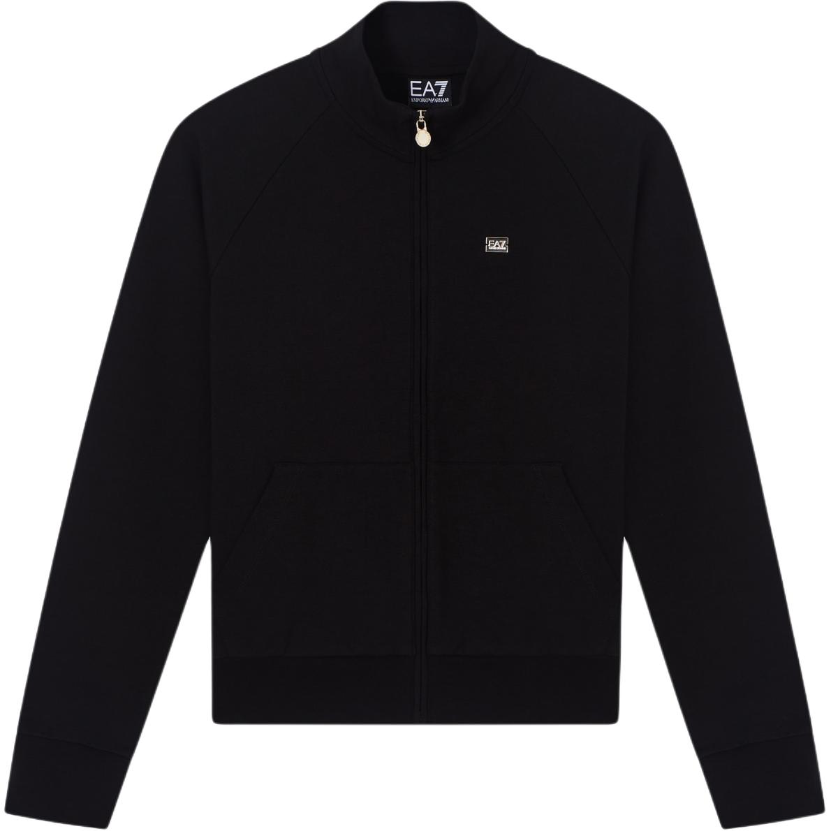 

Emporio Armani EA7 FW25 Stretch Cotton Zip Long Sleeve Sweatshirt Women sweatshirt 7W000457-AF13135-UC001 XS