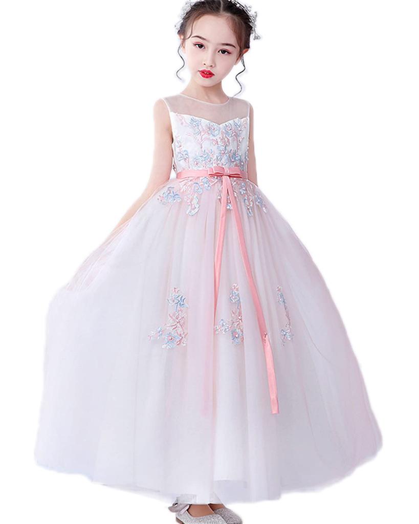 Karwavyi Piano Long Perfect for and Other Occasions Children's Dress, Recital, Girls' Dress, Embroidered, Weddings, Concerts, Events, Birthdays,