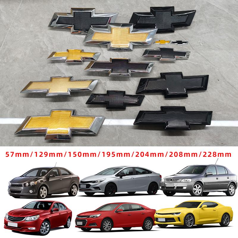129mm 150mm 195mm 204mm 208mm 228mm Car Front Logo Grill Rear Bumper Tail Door Trunk Emblem Sticker 3D Accessories For Chevrolet