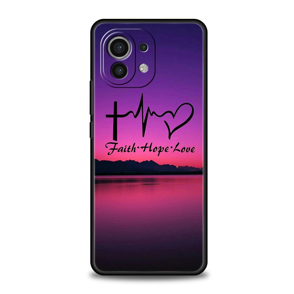 

Phone Case for Xiaomi Mi 17 15 14 13 12 11 Ultra 15T 14T 13T 12T 11T Pro Lite 5G Soft TPU Faith Christian Religious Jesus Clear Xiaomi 12 Lite