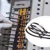 50/100Pcs Self-locking Plastic Nylon Zip Ties Black Zip Ties Fastening Loops Zip Ties Zipper Ties Nylon Zip Ties Set