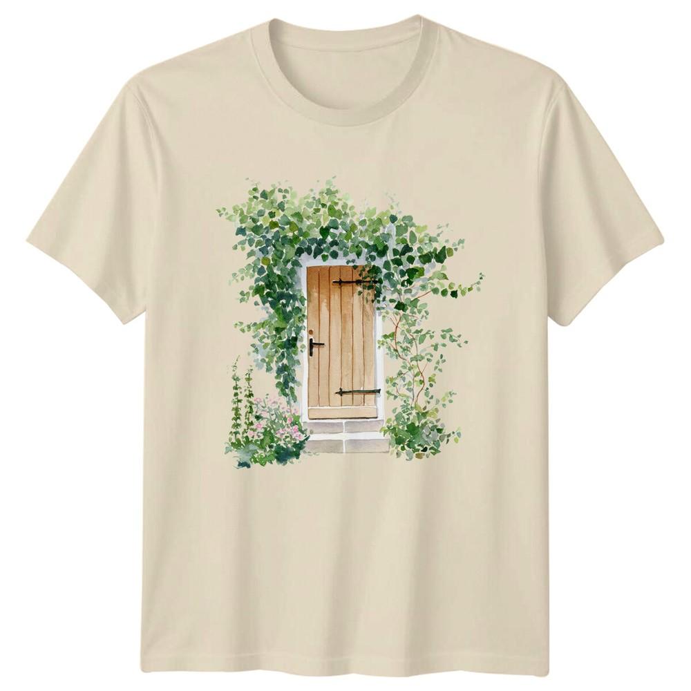 Wood Doorway Vines Gardening Hobbies Unisexs TShirt Ladies Tee Unisex Top
