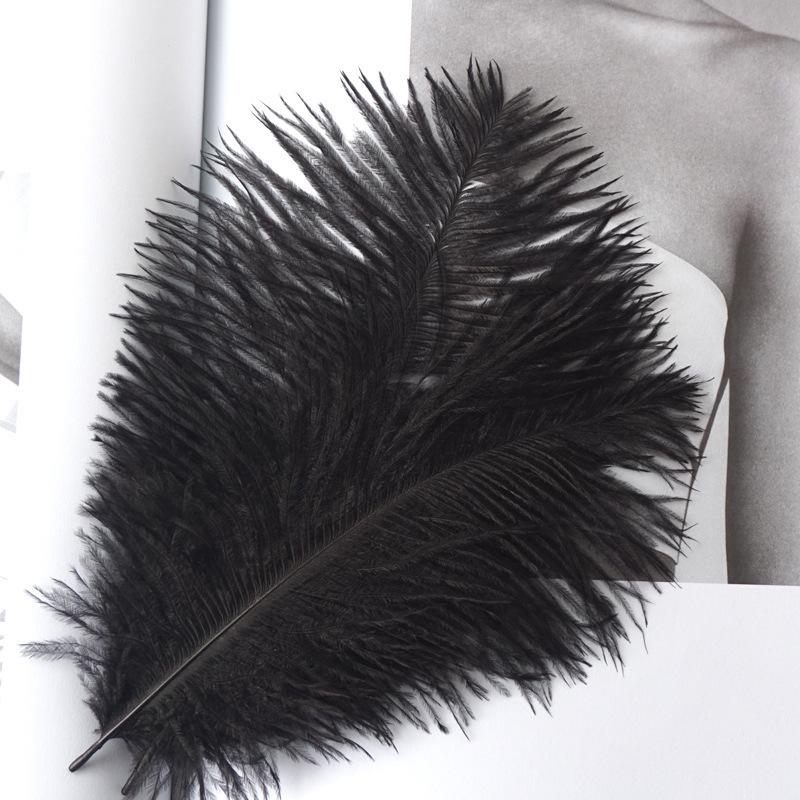 22-Color Ostrich Fur Big Feathers Wedding Background Wall Decorative Wall White Pink Feather Flower Arrangement 20-25Cm