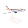 16Cm British Plum Blossom 777 Airliner Alloy Airplane Model Scale 1:400 Metal Airplane Replica Diecast Aircraft Toy For Boys