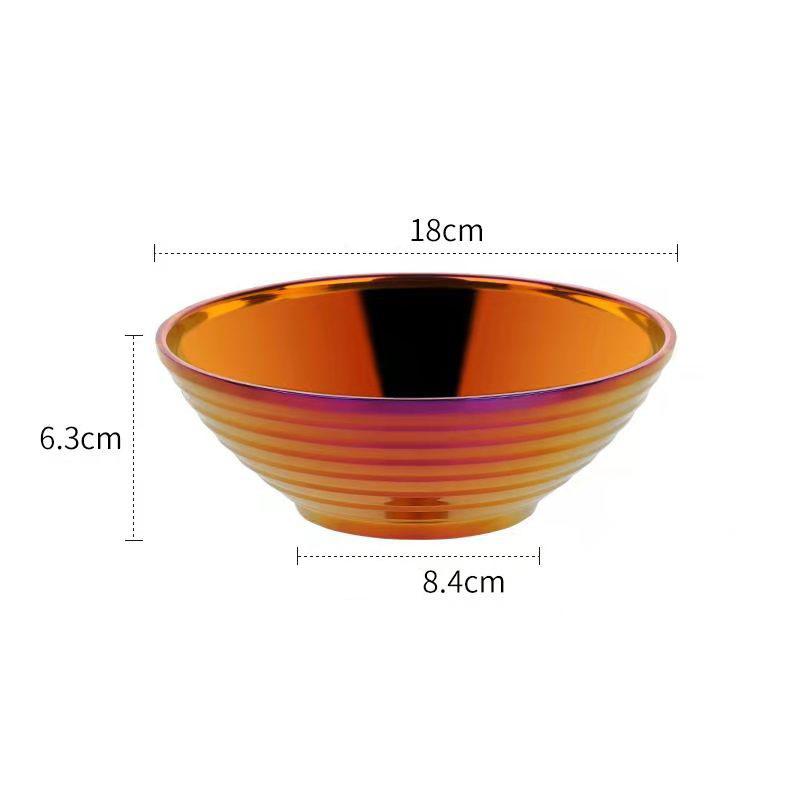 

Креативная миска для лапши в форме трубы, столовая посуда из нержавеющей стали, двухслойный рис, фруктовый салат, миски для еды, кухонная утварь