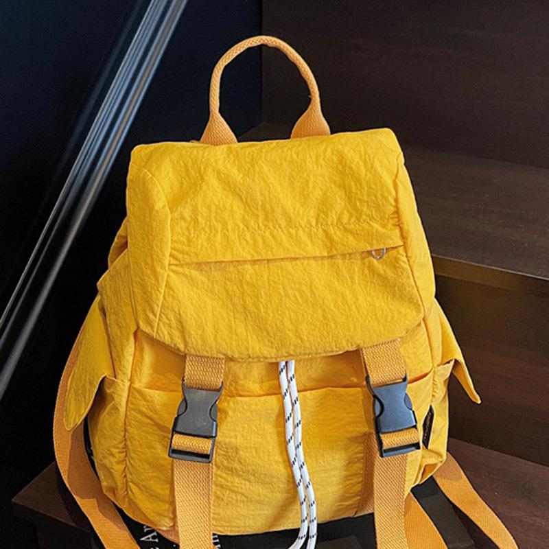 The Backpack Is Fashionable with Pleated and Stylish The Schoolbag Is Trendy and Fresh and It's A Drawstring Backpack
