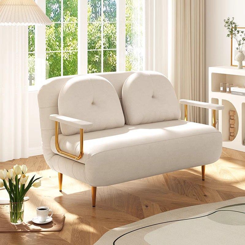 Cream Multi-Functional Folding Sofa Bed for Small Spaces