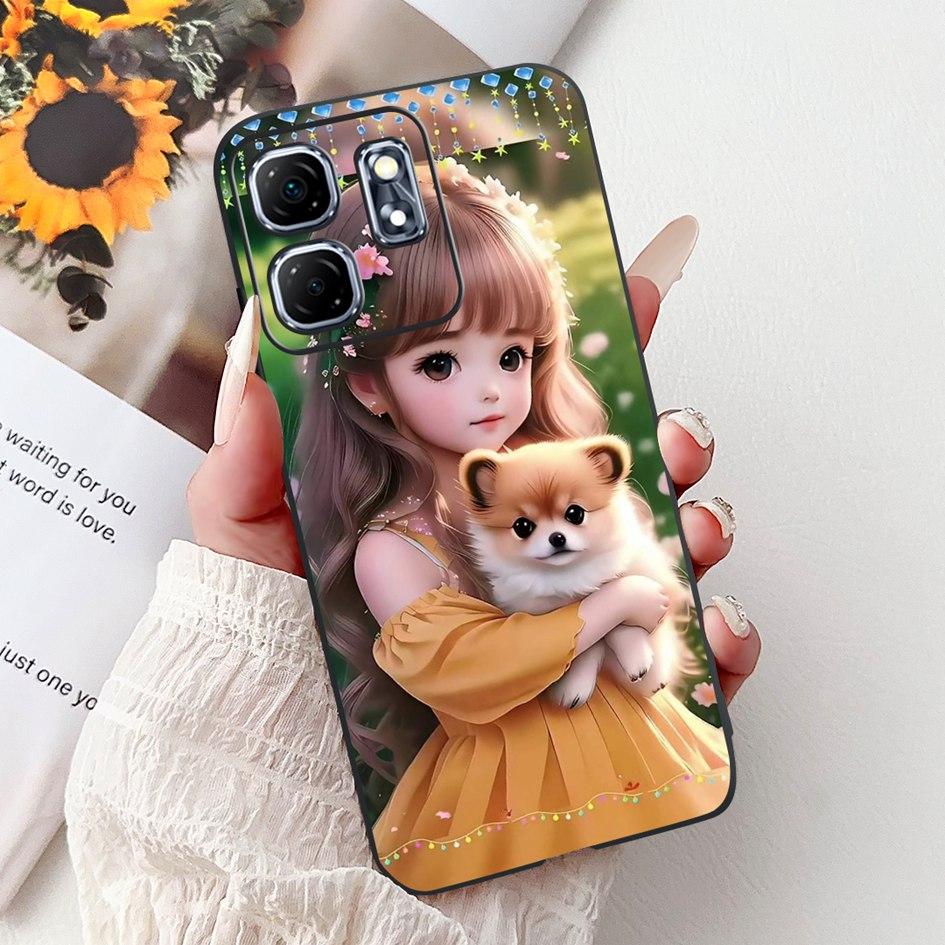 For Infinix Hot 50i Case X6531 New Fashion Flower Love Heart Pattern Soft Silicone Cover For Infinix Smart 9 Smart9 X6532 Bumper