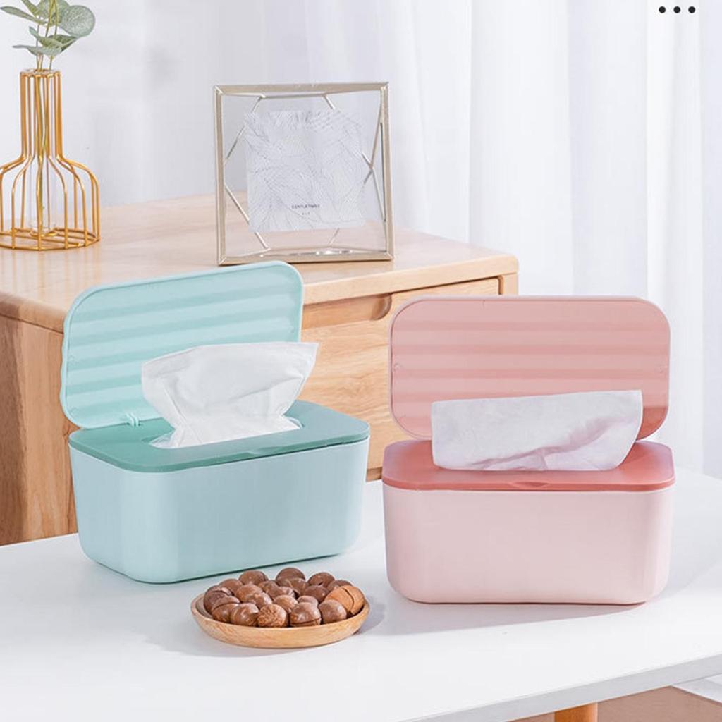 Wipes Box Case Dustproof Wet Tissue Box With Lid Wet Tissue Storage Holder Dispenser For Home Car Office Paper Tissue Organizer