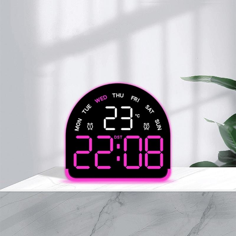 Digital Alarm Clock for Bedroom Desk Clock for Living Room Bedroom with Large Number,Dimmer,Loud Alarm Temperature