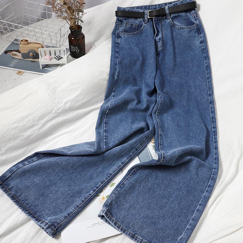 

Women s High-Waisted Wide-Leg Jeans - Slimming, Flattering, Floor-Length, Autumn 2021. L