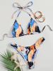 2025 Women's Butterfly Print Halter Bikini: Sexy European & American Style Swimsuit