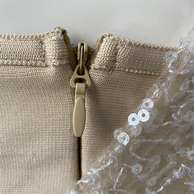 Herbst Schrägschulter Gaze Rock Design Sinn täglich Pendeln mit Bandeau schlanke Taille Kleid Party Geschenk