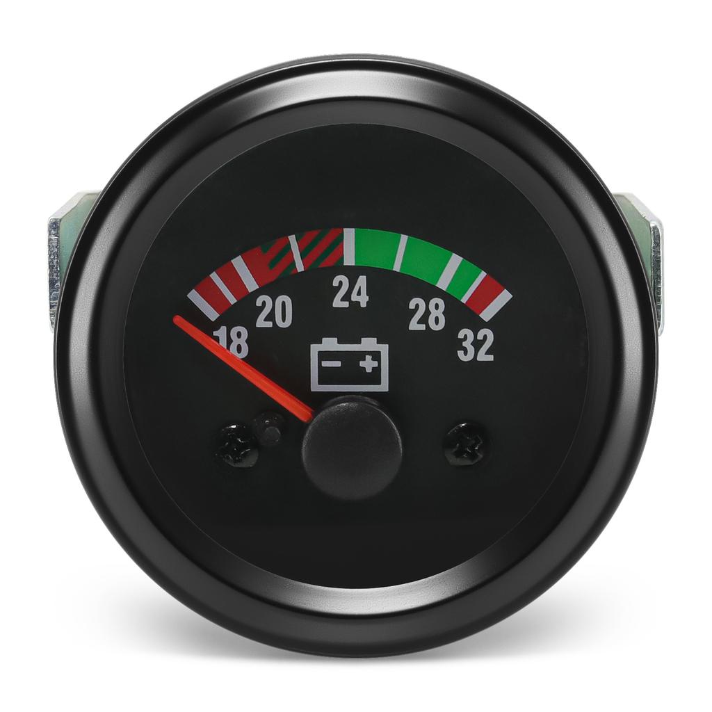 24V 52mm Car Gauge Water Temperature Gauge Oil Pressure BAR Meter Voltmeter Oil Temp Gauge Digital Pointer LED Car Gauge Diesel
