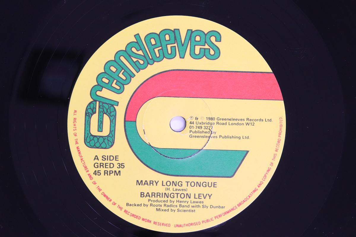 

12inch Record BARRINGTON LEVY Mary Long Tongue Look Youthman GRED35 Greensleeves Re 1980 UK Reggae Ska Dub Used